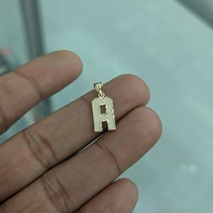 10kt Real Gold Initial A pendant